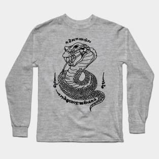 Muay Thai Tattoo Snake Long Sleeve T-Shirt